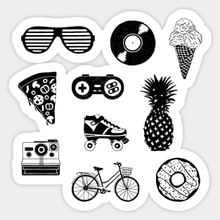 Retro 80's & 90's REMIX Design Sticker